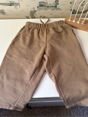 Zara Tan Drawstring Wide Leg Joggers